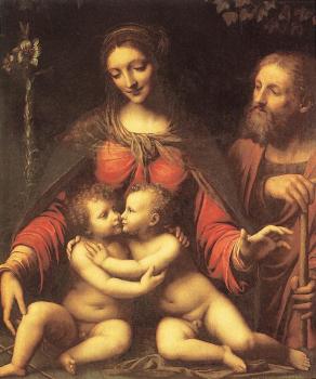 Bernardino Luini : Holy Family With The Infant St John